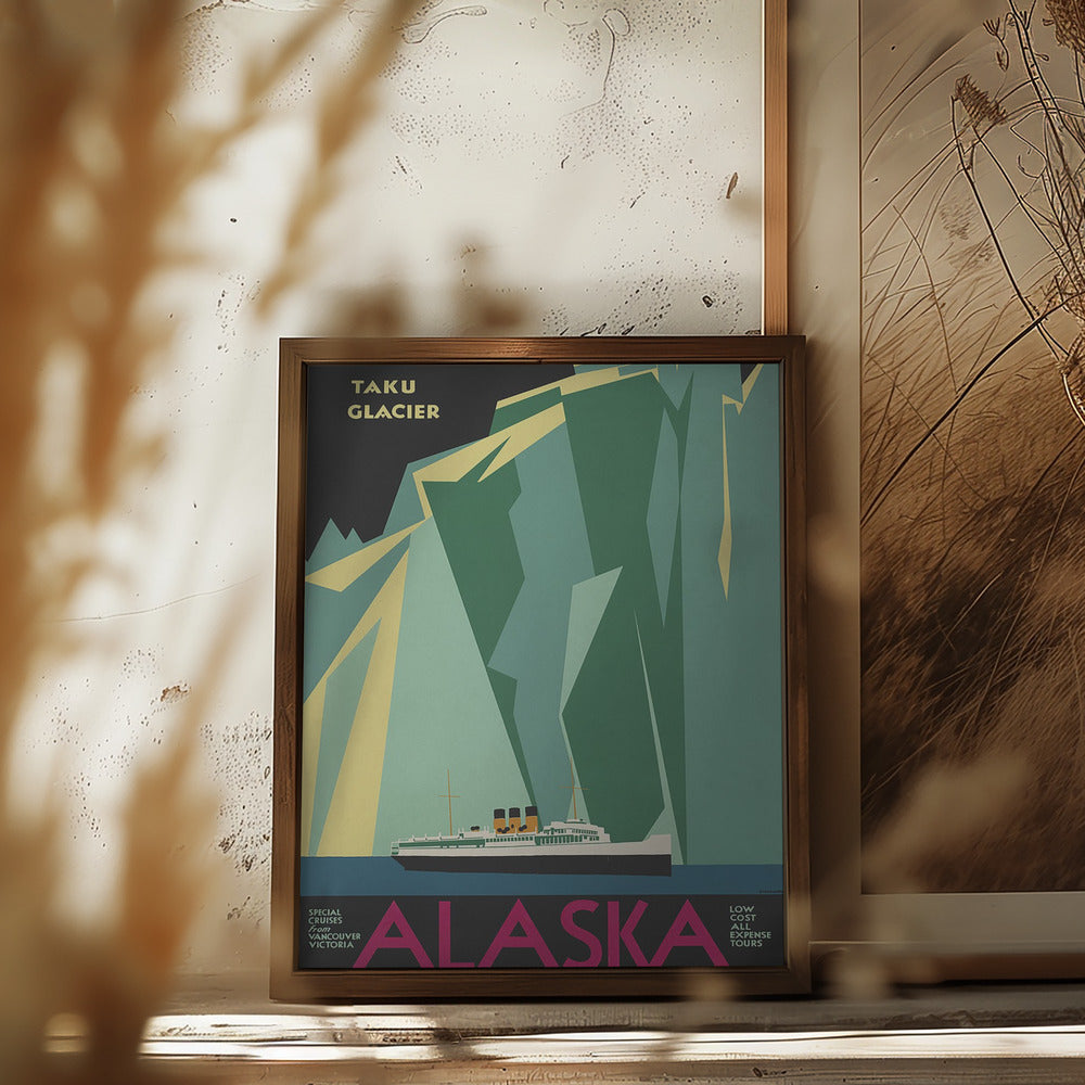 Alaska Via Canadian Pacific. Taku Glacier - No Border Poster och Canvastavla