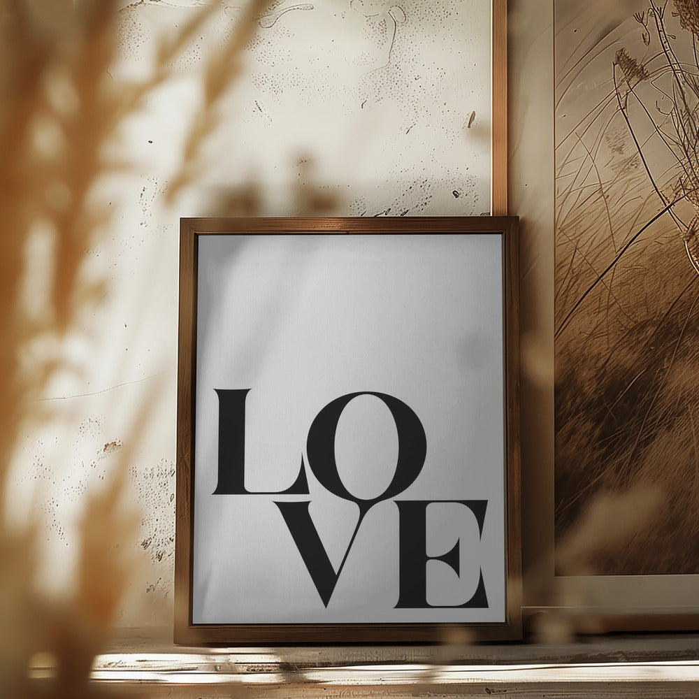 Love Black Poster och Canvastavla