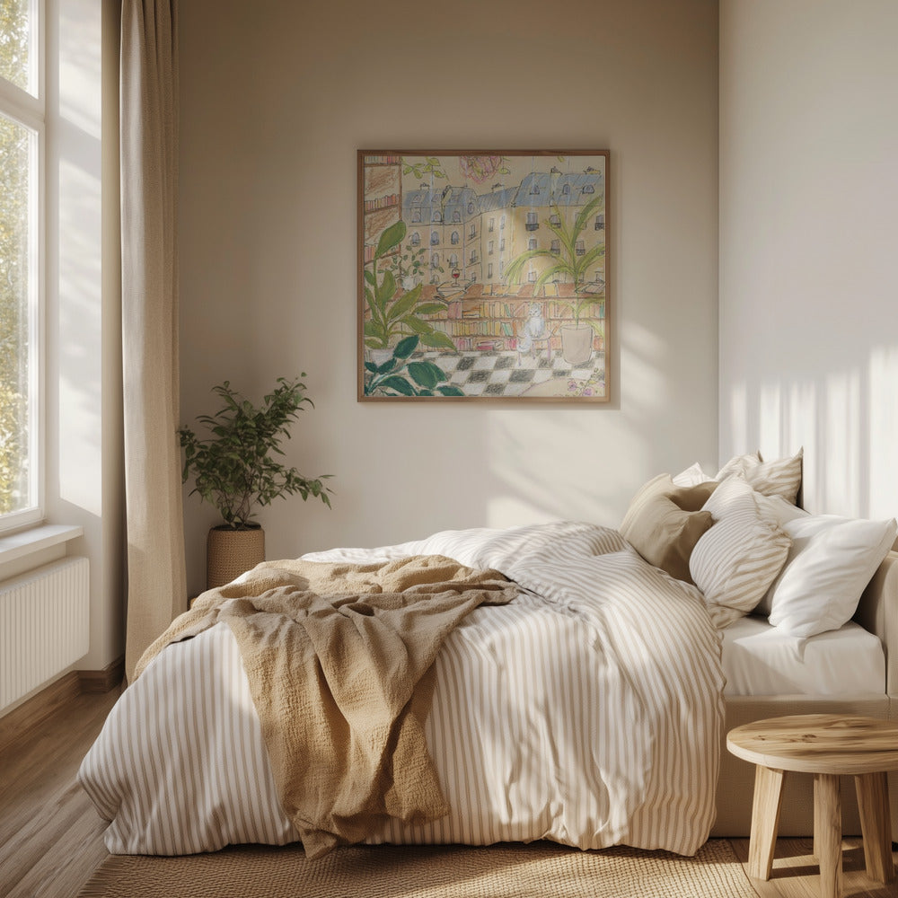 Antique Book Store 70x100 Poster och Canvastavla