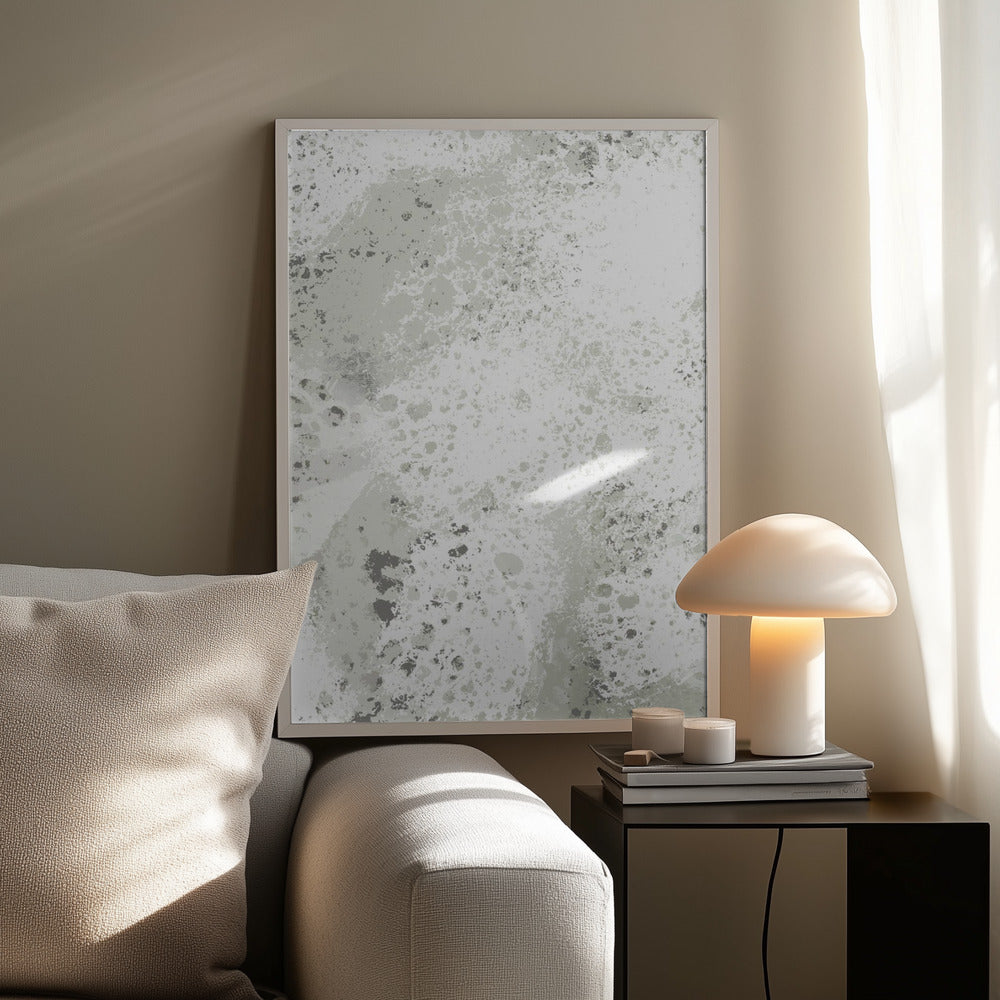 Charcoal White Poster och Canvastavla