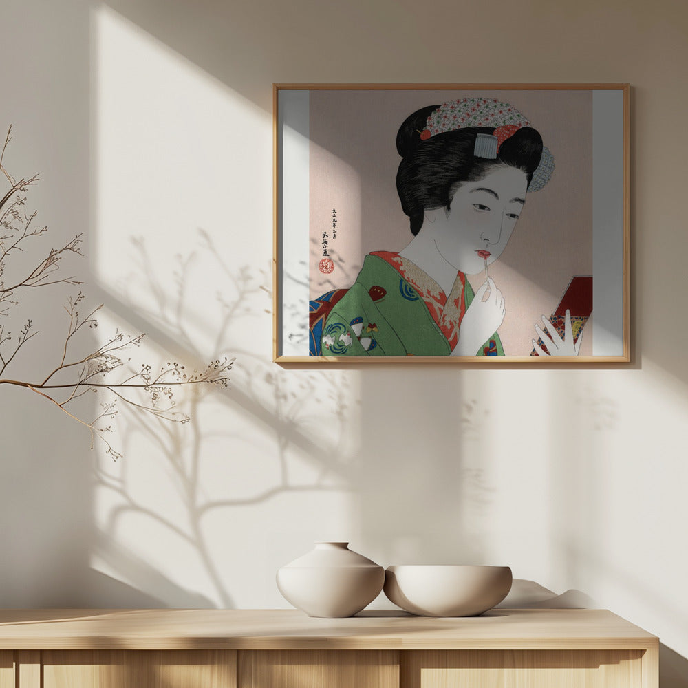 Woman Applying Rouge (1920) Poster och Canvastavla