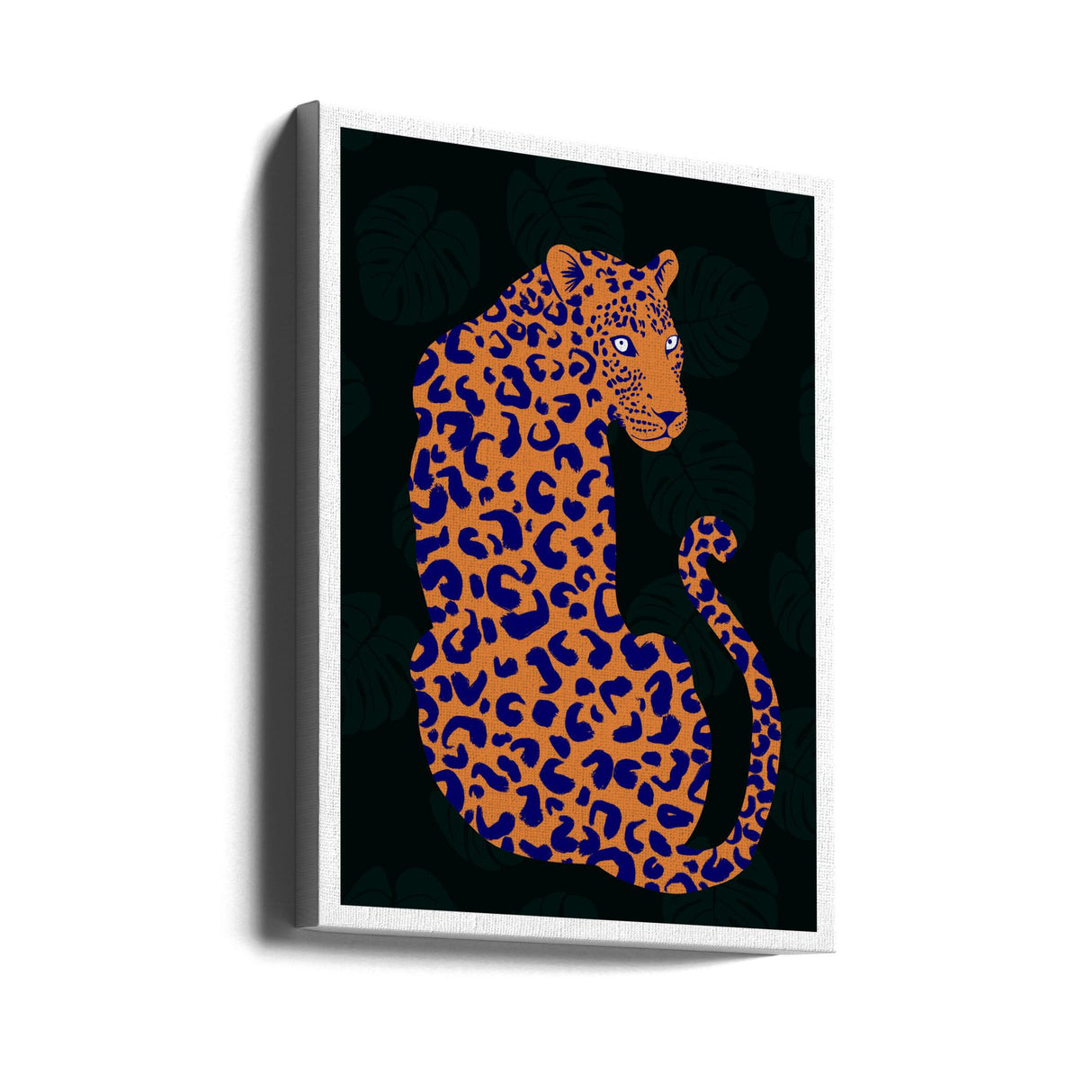 Orange Leopard Poster och Canvastavla
