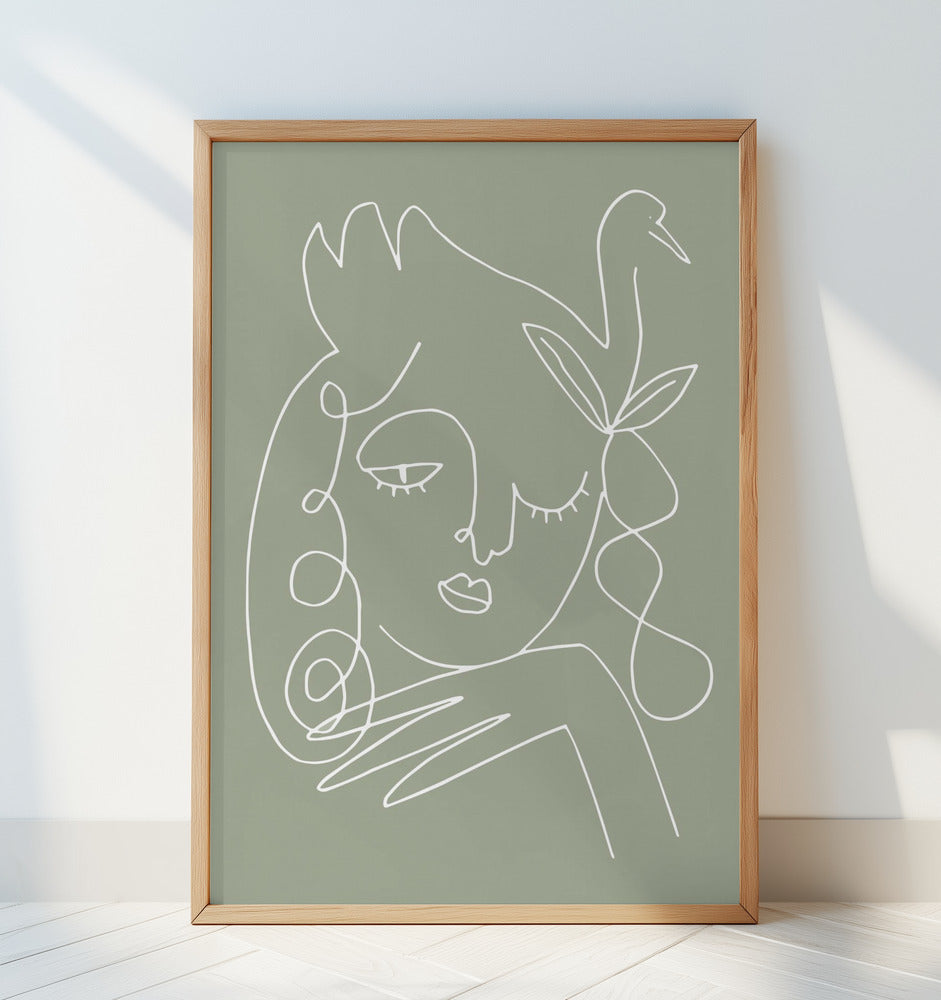 Woman Green Poster och Canvastavla