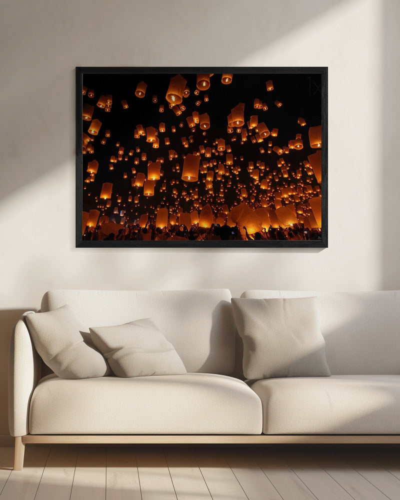 Floating Lanterns Poster och Canvastavla