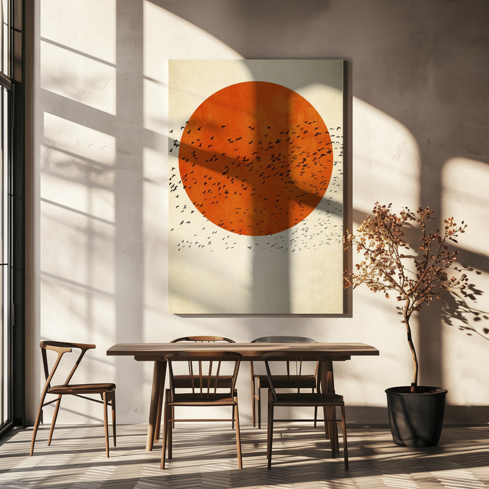 Birds In the Sun Poster och Canvastavla