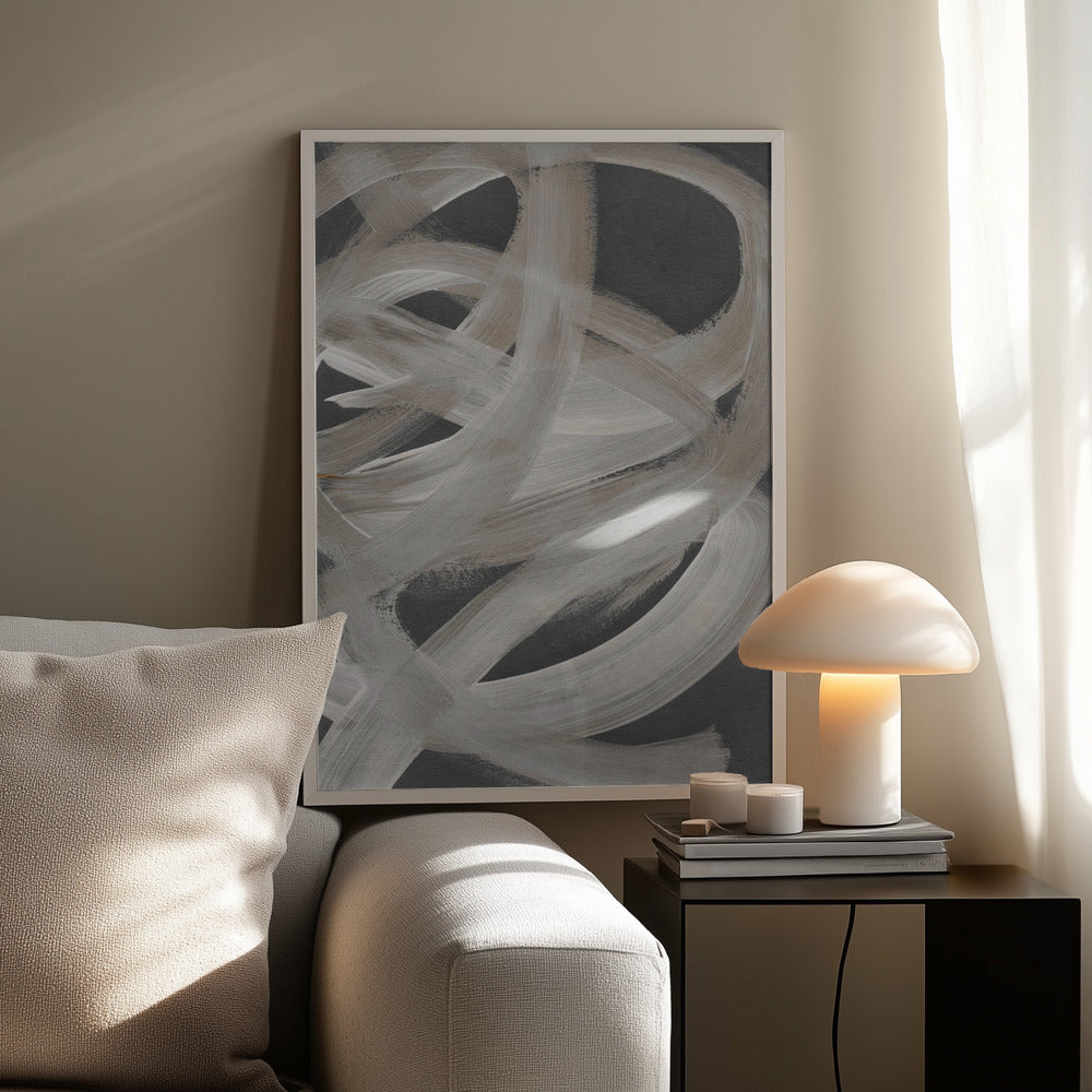 Abstract Brush Strokes 129X Poster och Canvastavla