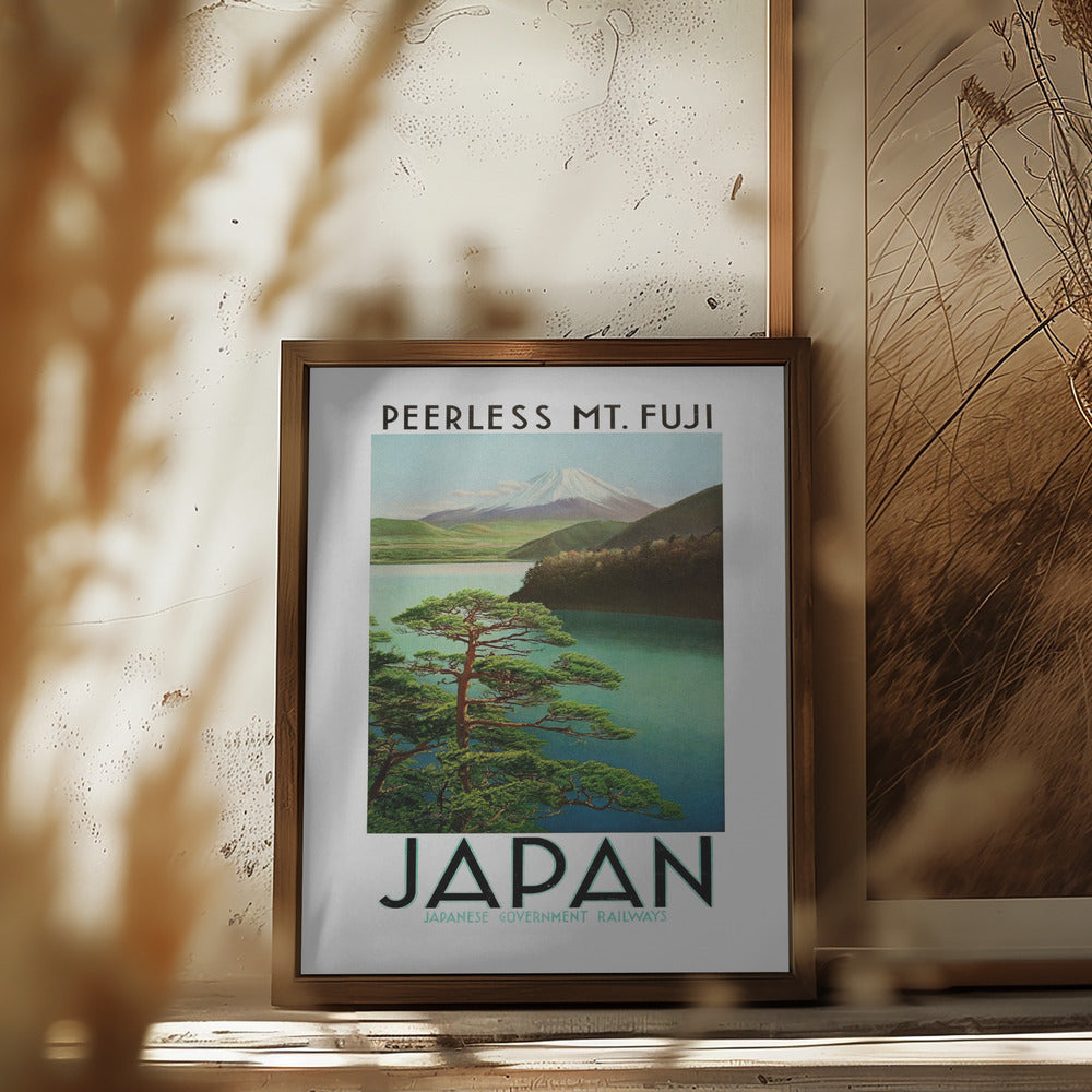 1930s Japan Travel Poster Japanese Government Railways Poster och Canvastavla