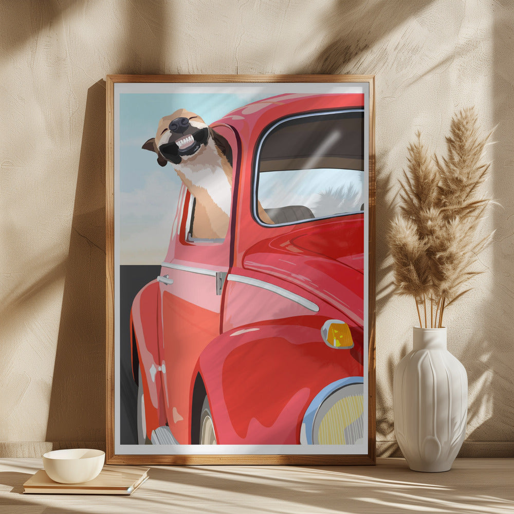 Zoom Dog Poster och Canvastavla