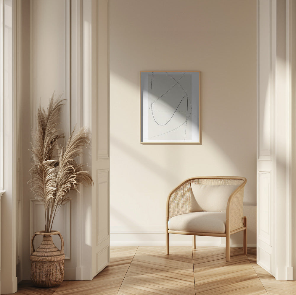 Beige Abstract Poster och Canvastavla