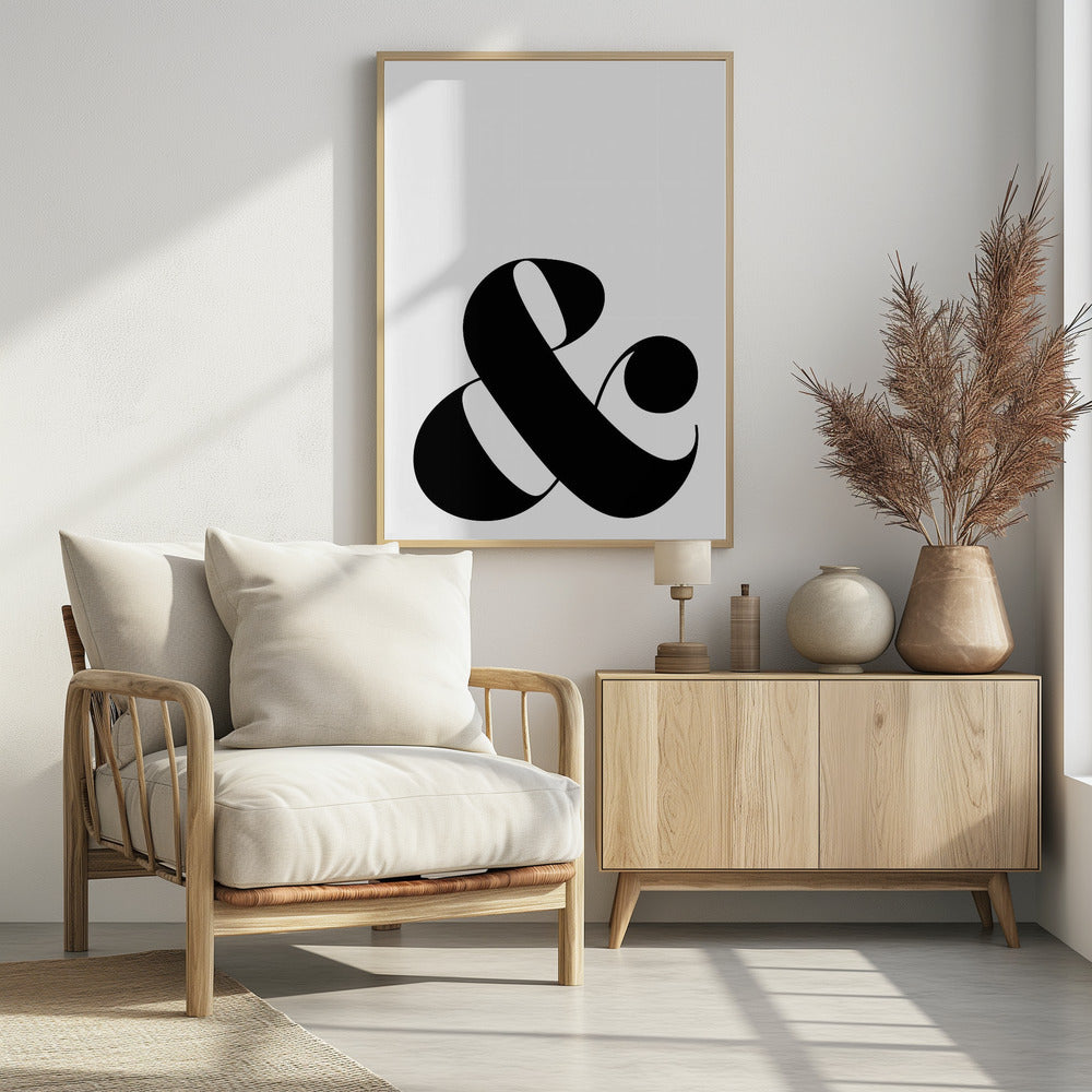 Scandi ampersand Poster och Canvastavla
