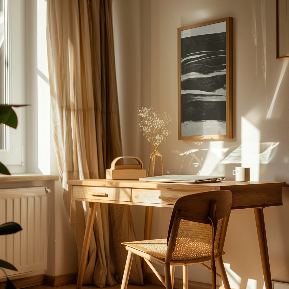 Black Strokes Poster och Canvastavla