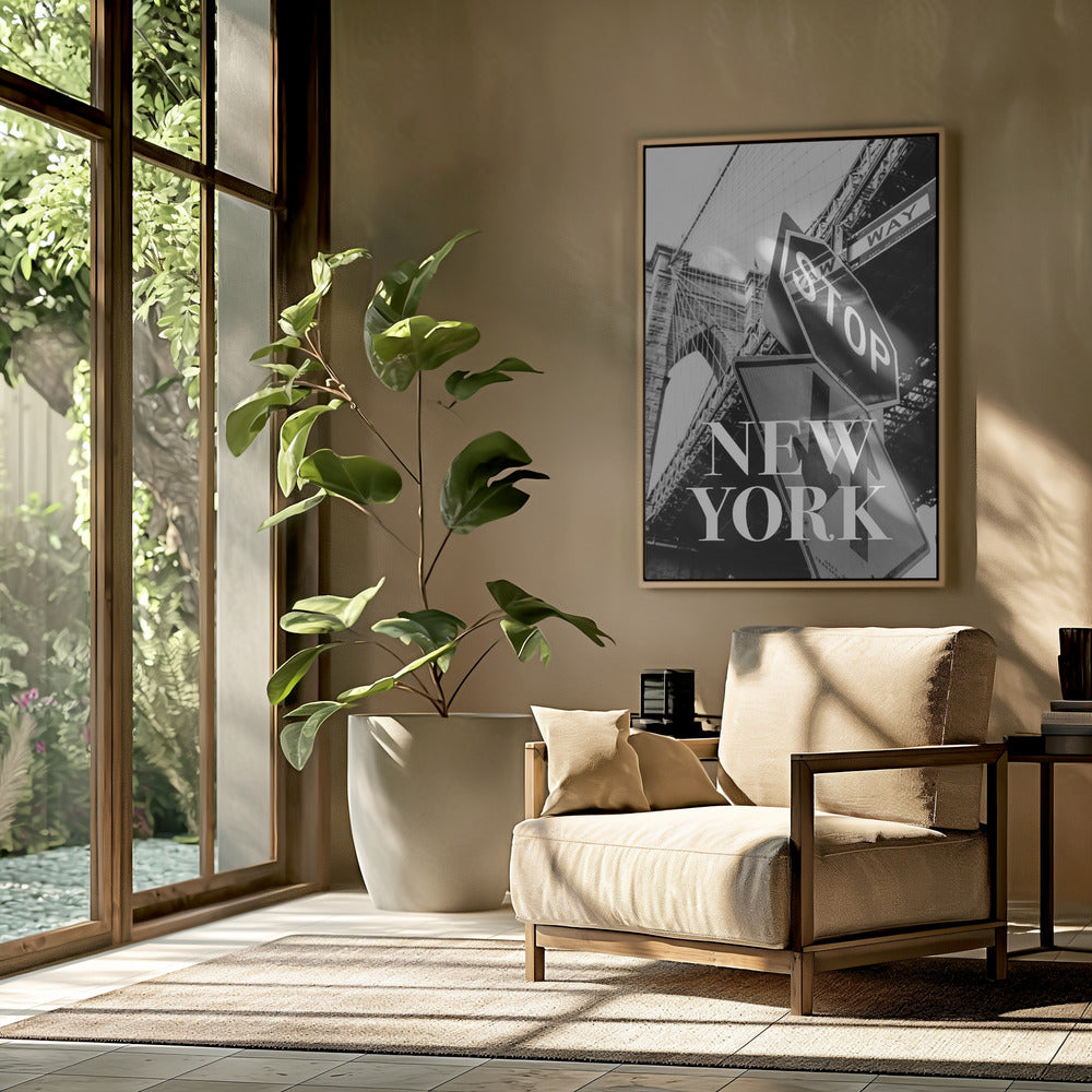 NYC Brooklyn Bridge Poster och Canvastavla