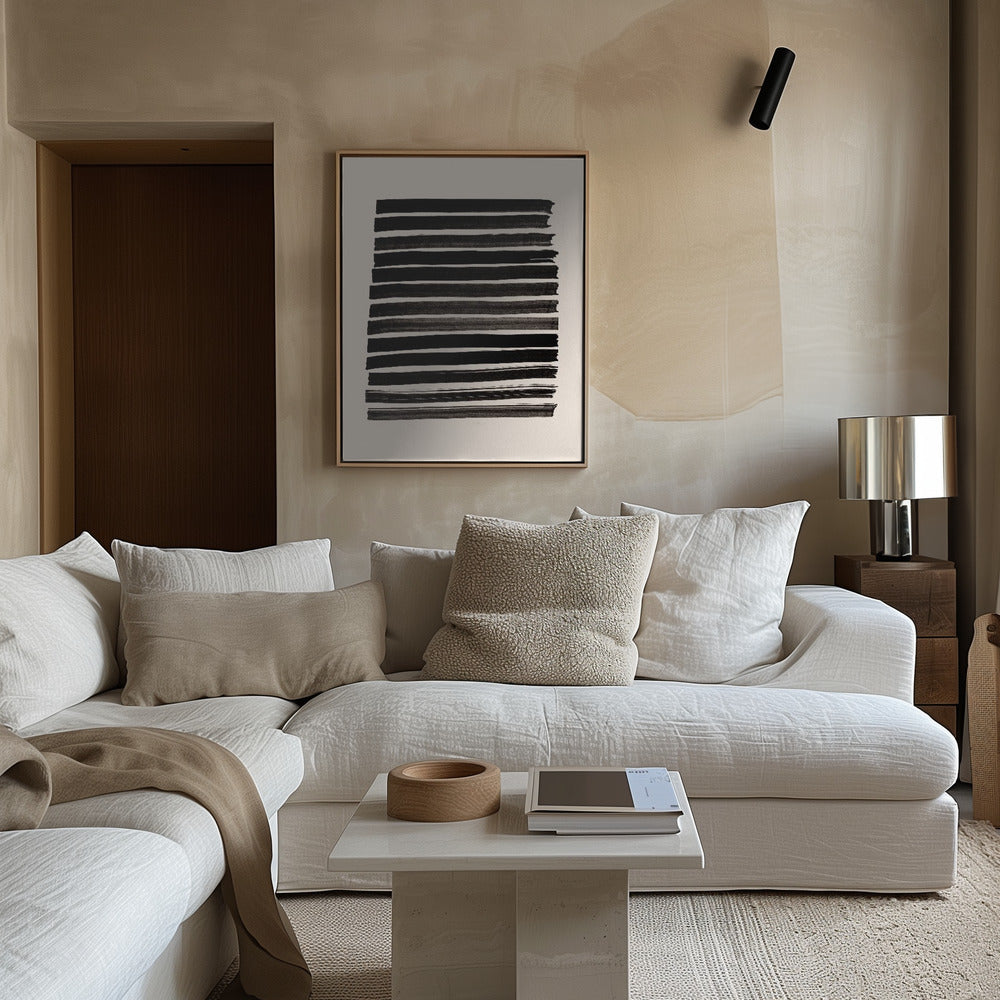 Stripes_Beige Poster och Canvastavla