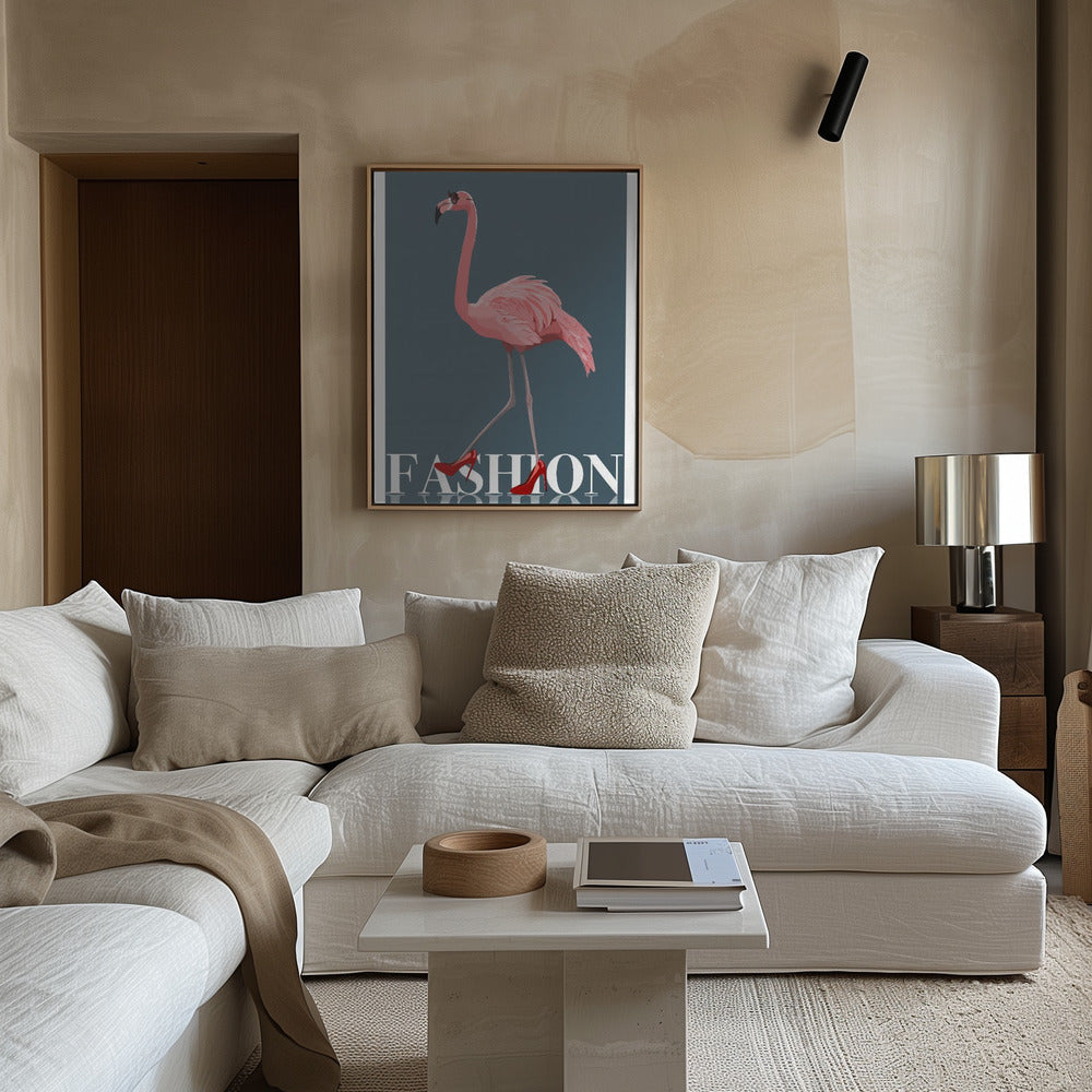 Fashion Flamingo Poster och Canvastavla