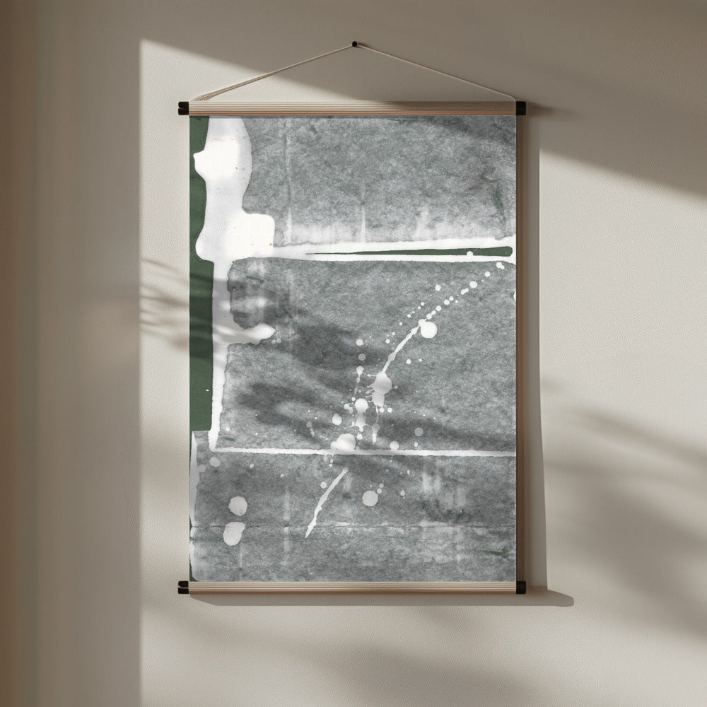 Tension fields 2 Abstract painting 18 green Poster och Canvastavla