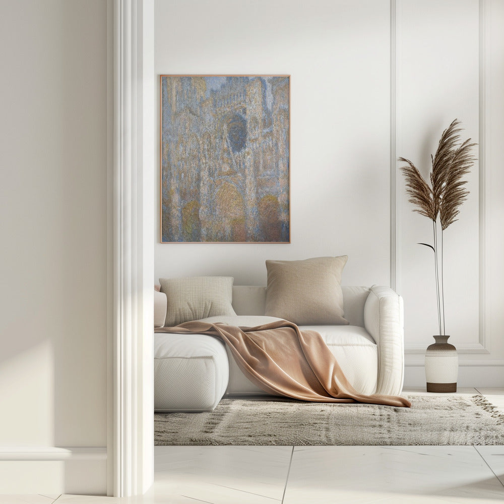 Rouen Cathedral - The Facade in Sunlight Poster och Canvastavla