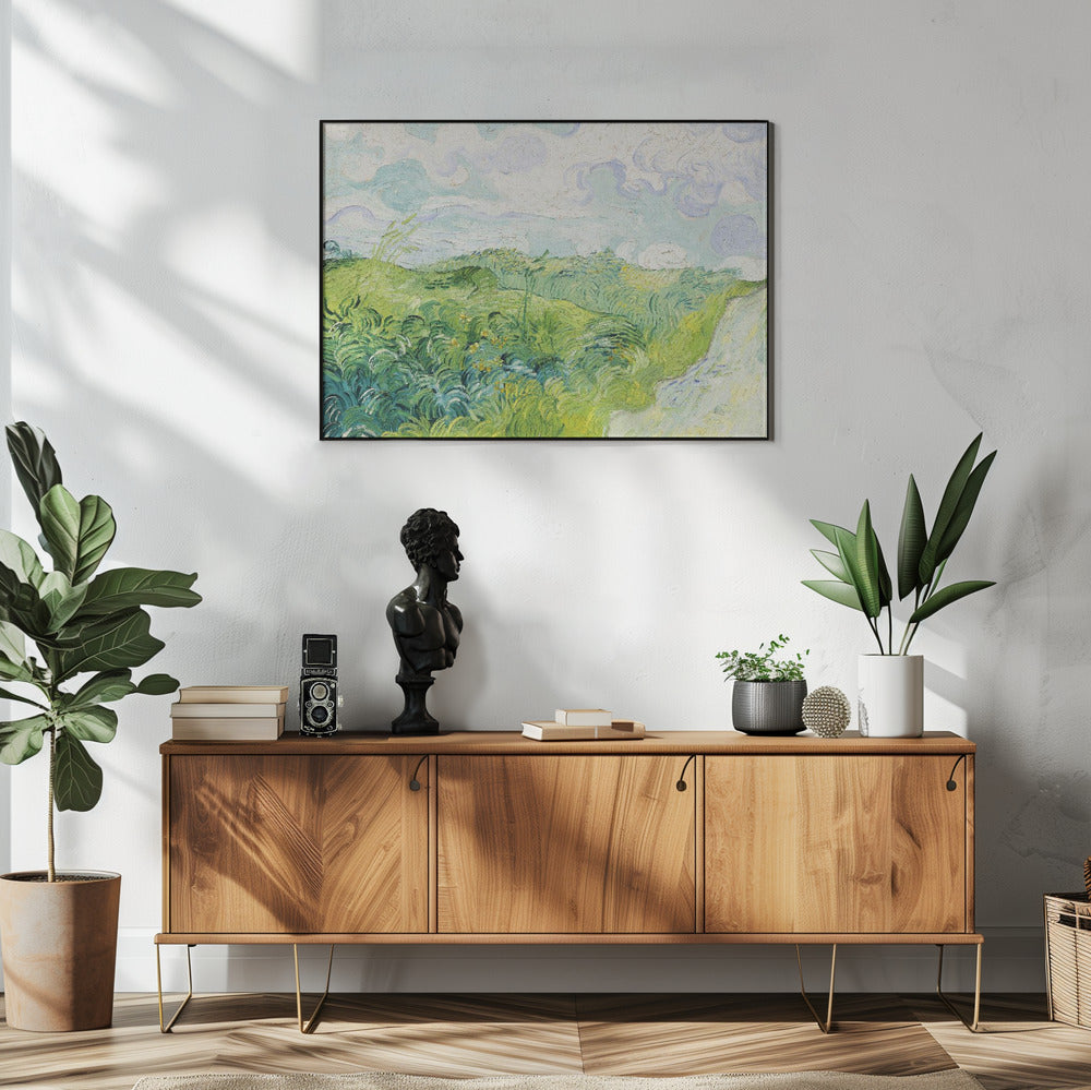 Green Wheat Fields, Auvers (1890) By Vincent Van Gogh Poster och Canvastavla