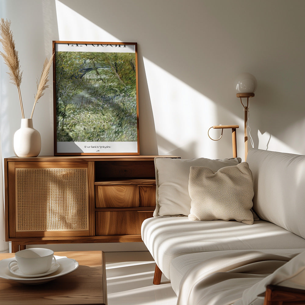 River Bank In Springtime (1887) Poster och Canvastavla