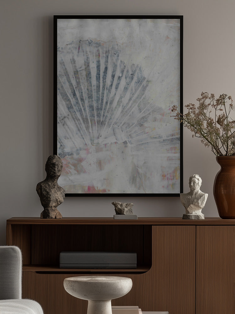 Abstract shell painting natural structure mural Poster och Canvastavla