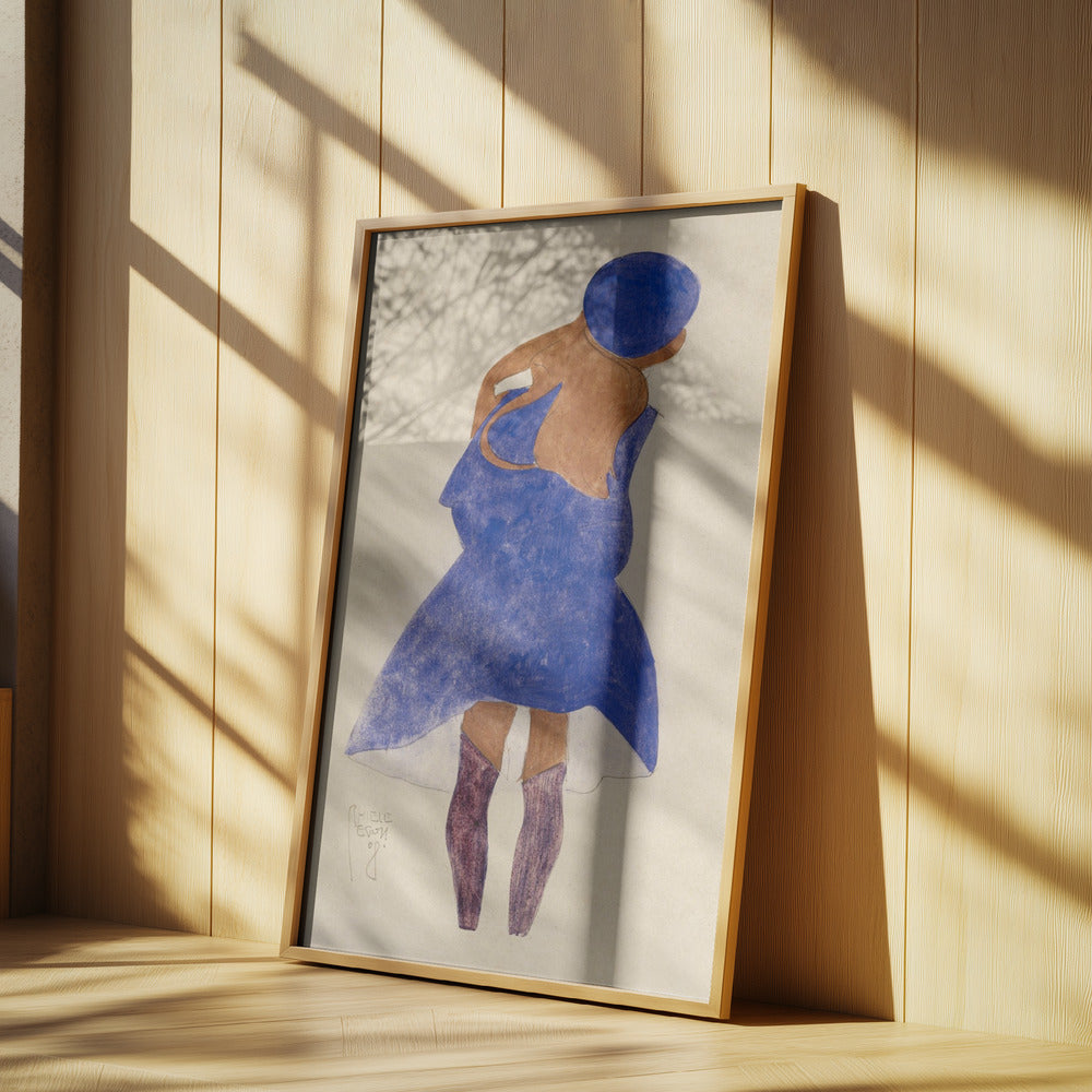 Standing Girl, Back View 1908 Poster och Canvastavla