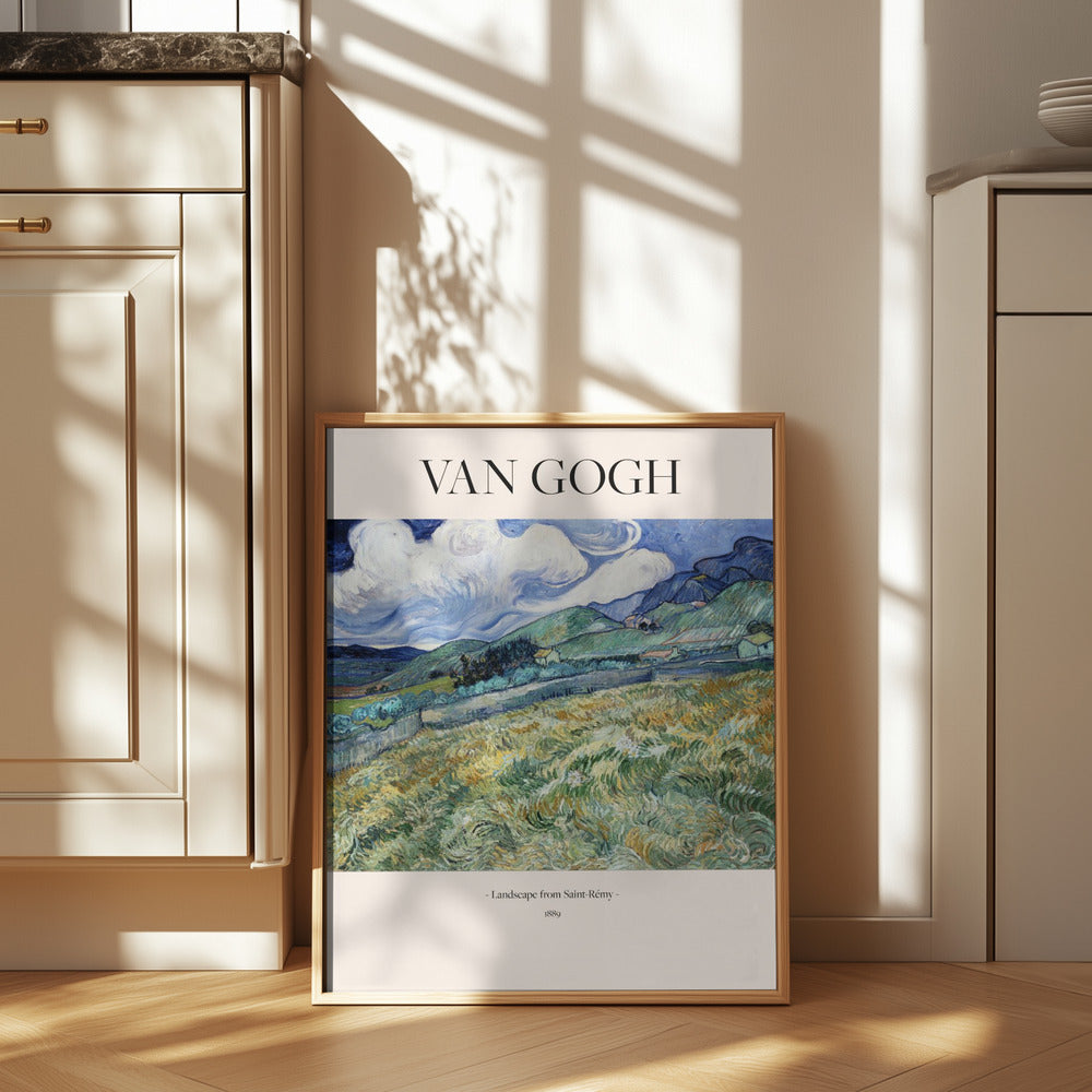 Landscape From Saint Rémy (1889) Poster och Canvastavla