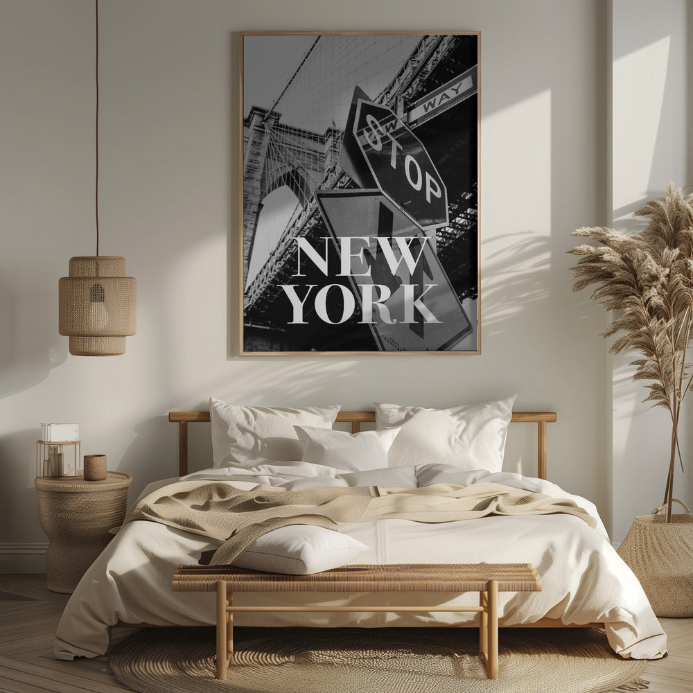 NYC Brooklyn Bridge Poster och Canvastavla