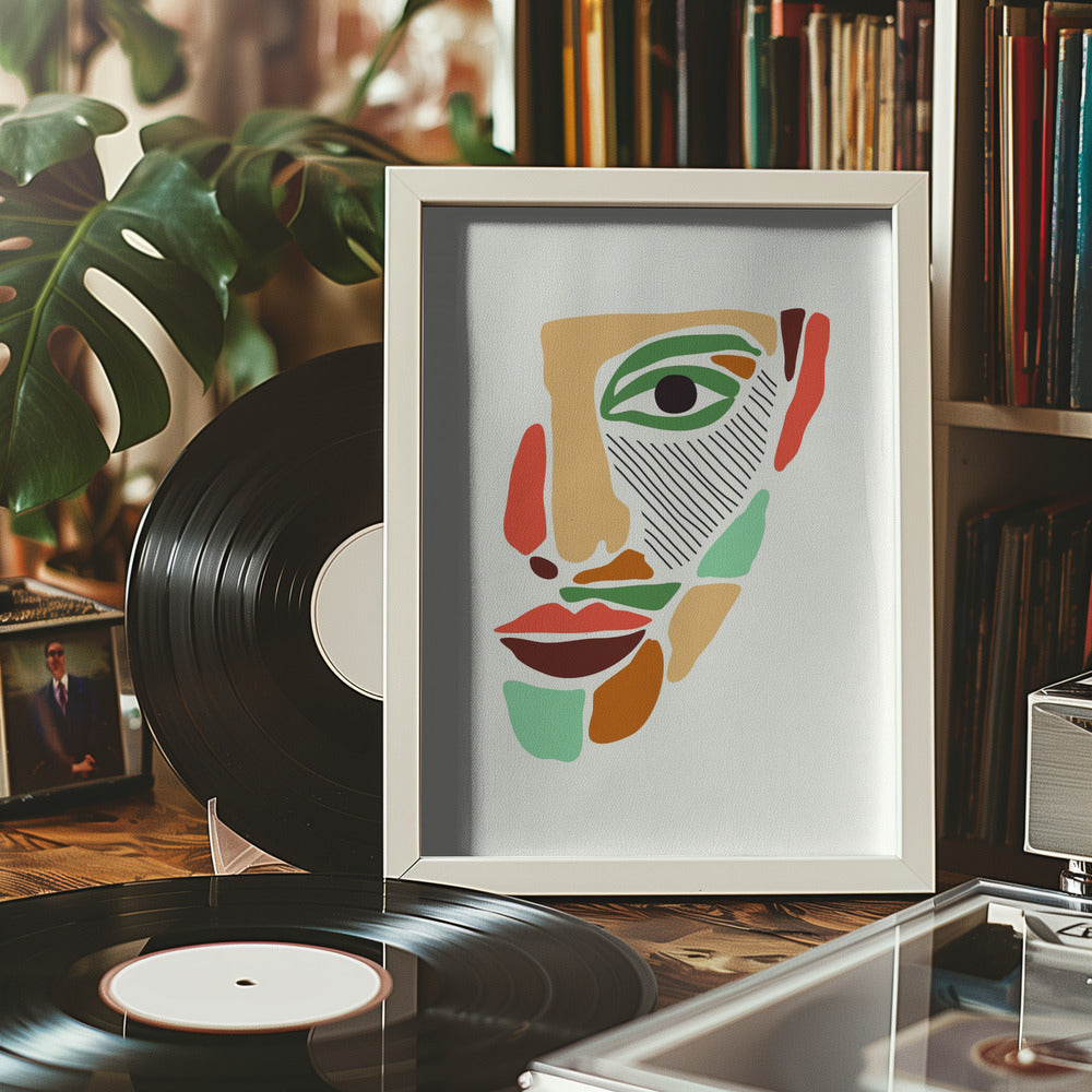 Color Abstract Faces #2 Poster och Canvastavla