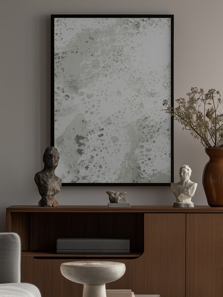 Charcoal White Poster och Canvastavla