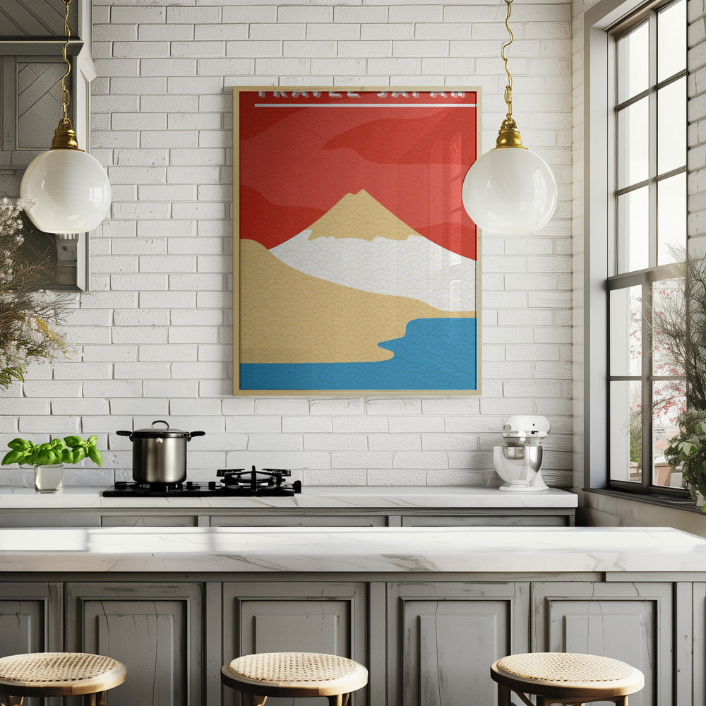 Traval Japan Minimilism Ii Poster och Canvastavla