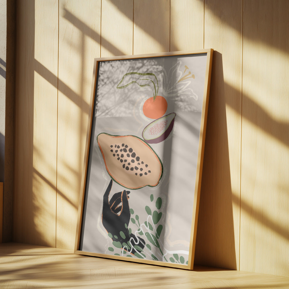 Balancing Fruits Poster och Canvastavla