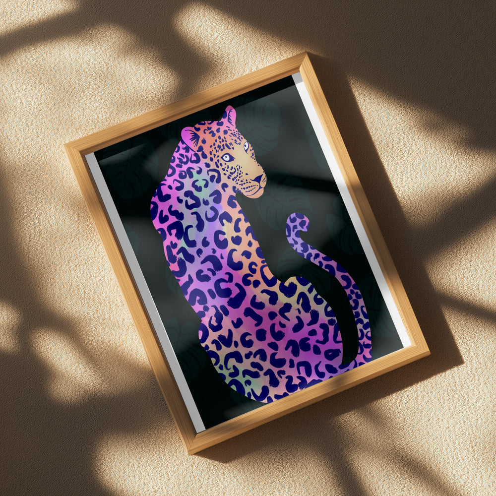 Iridescent Leopard Poster och Canvastavla