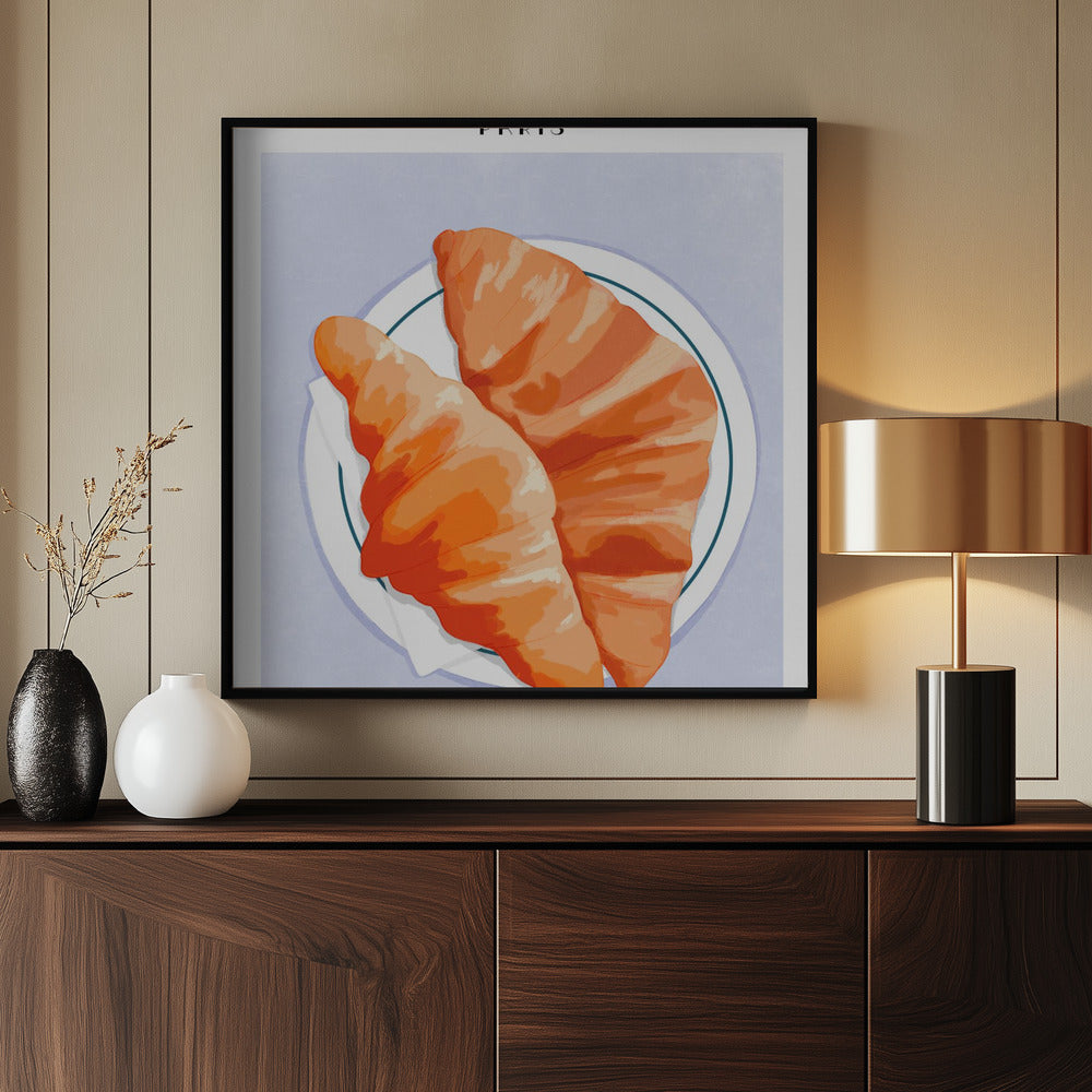 Croissant - Paris Poster och Canvastavla