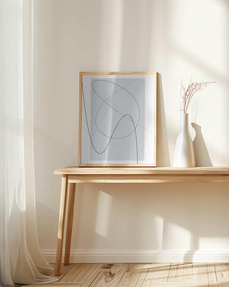 Gray Abstract Poster och Canvastavla