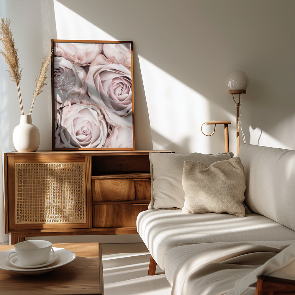 Pink Roses No 01 Poster och Canvastavla