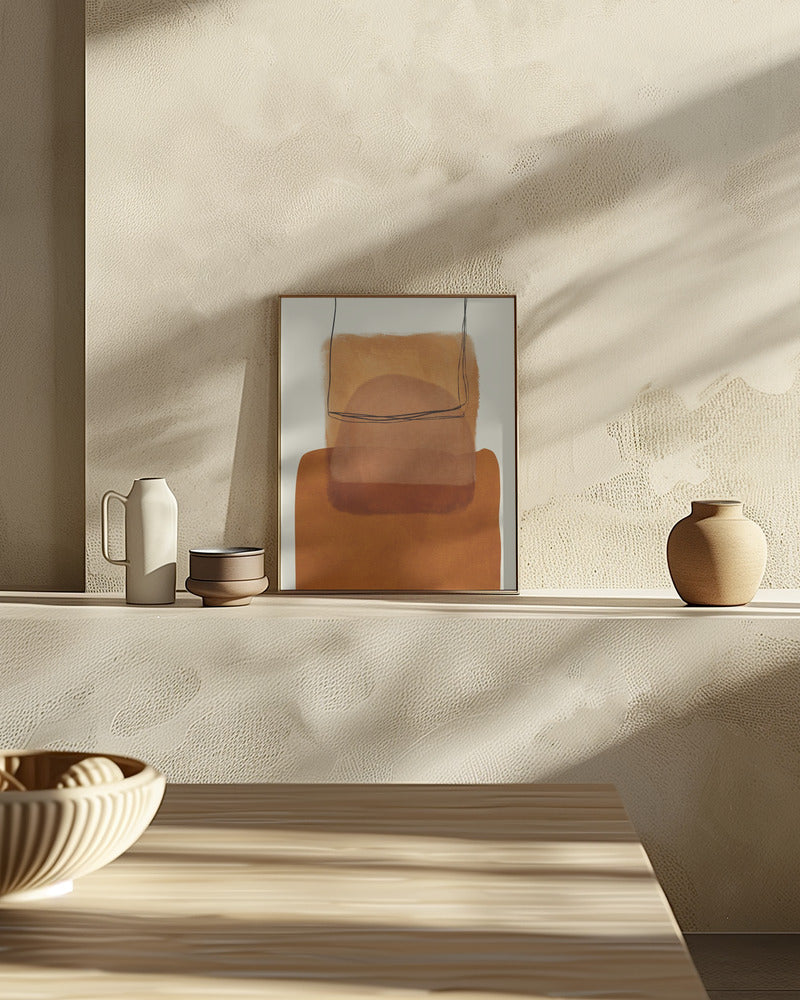 Painted Lines Desatur Kopie Poster och Canvastavla