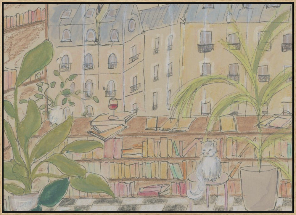 Antique Book Store 70x100 Poster och Canvastavla