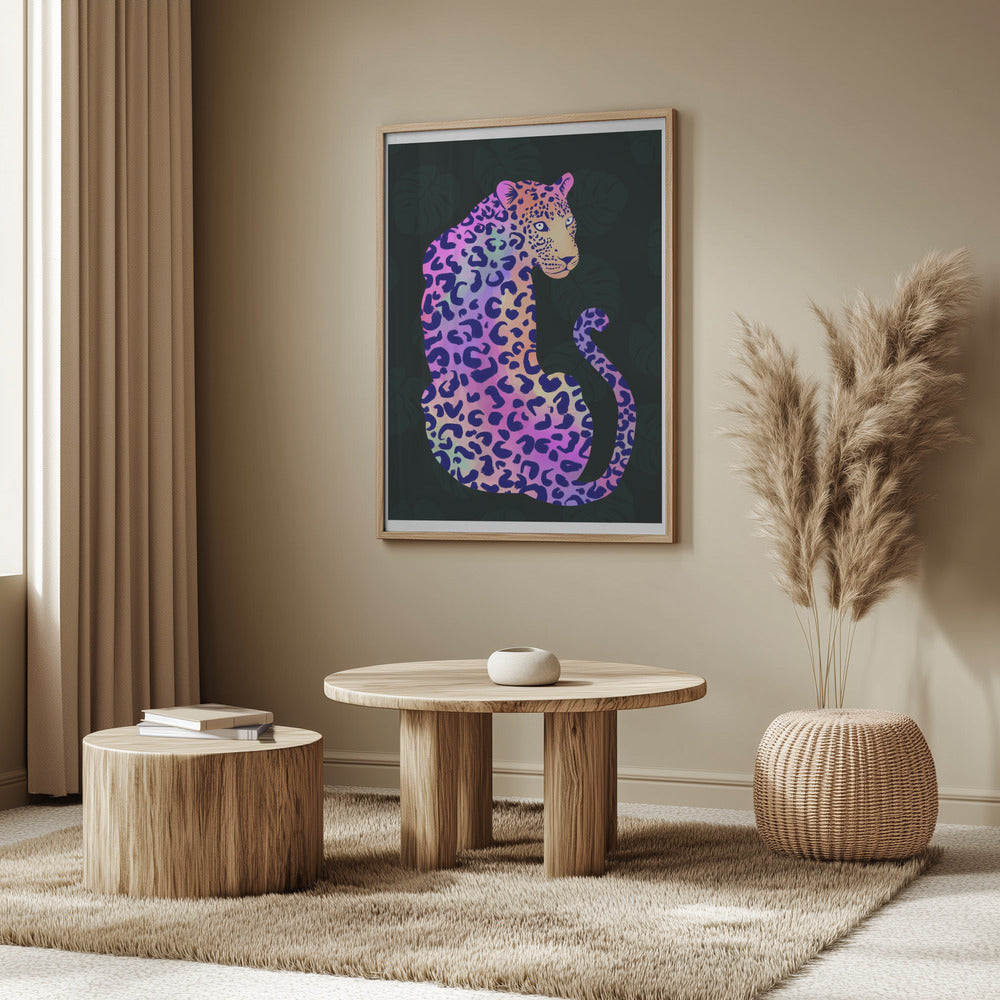 Iridescent Leopard Poster och Canvastavla
