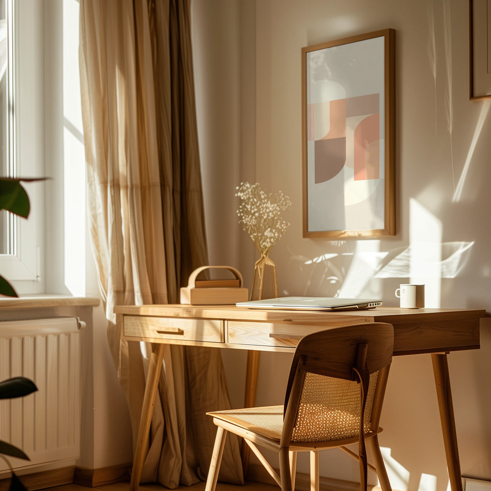 Retro Geometric III Poster och Canvastavla