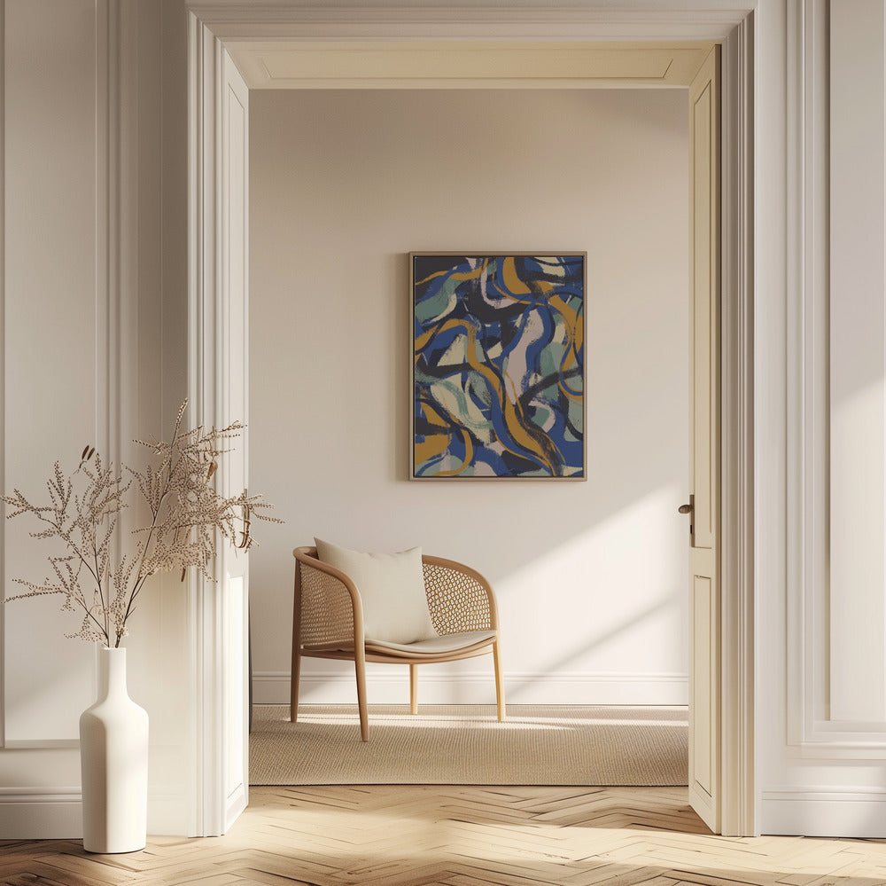 Colorful Strokes Pattern Poster och Canvastavla