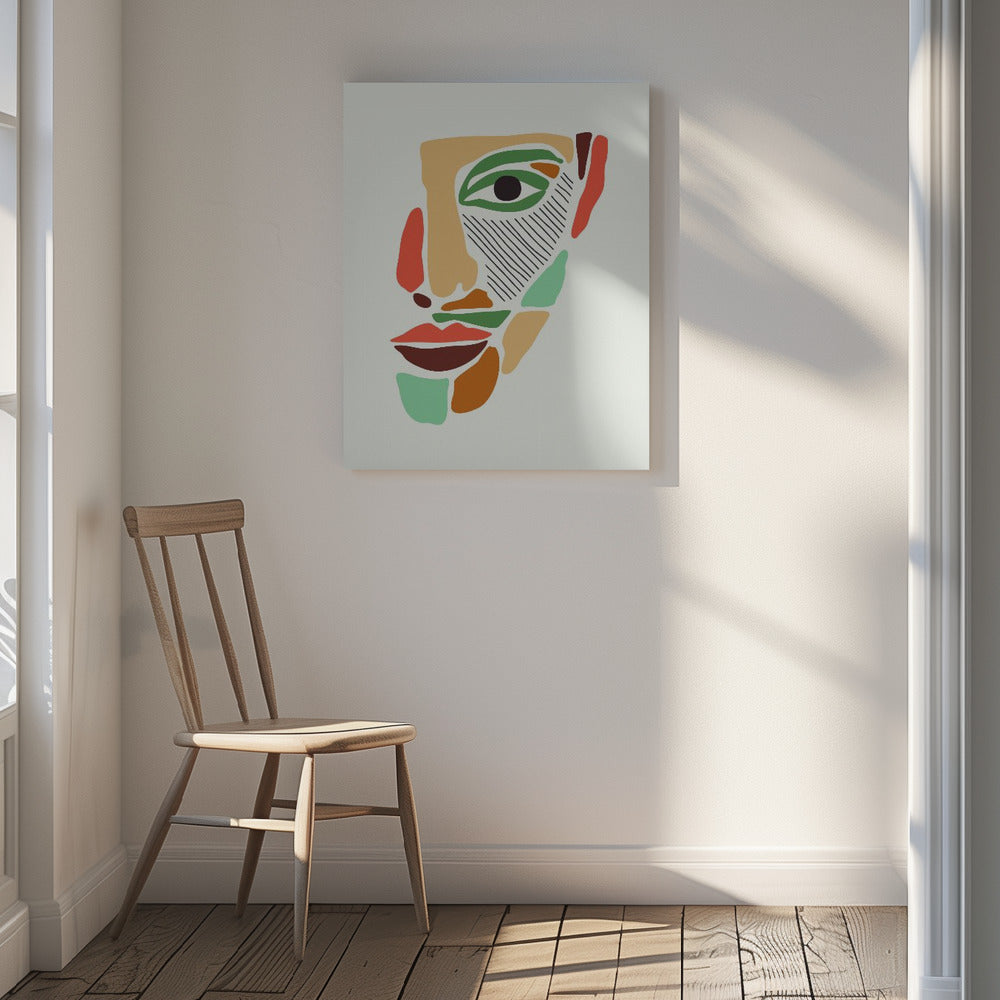 Color Abstract Faces #2 Poster och Canvastavla