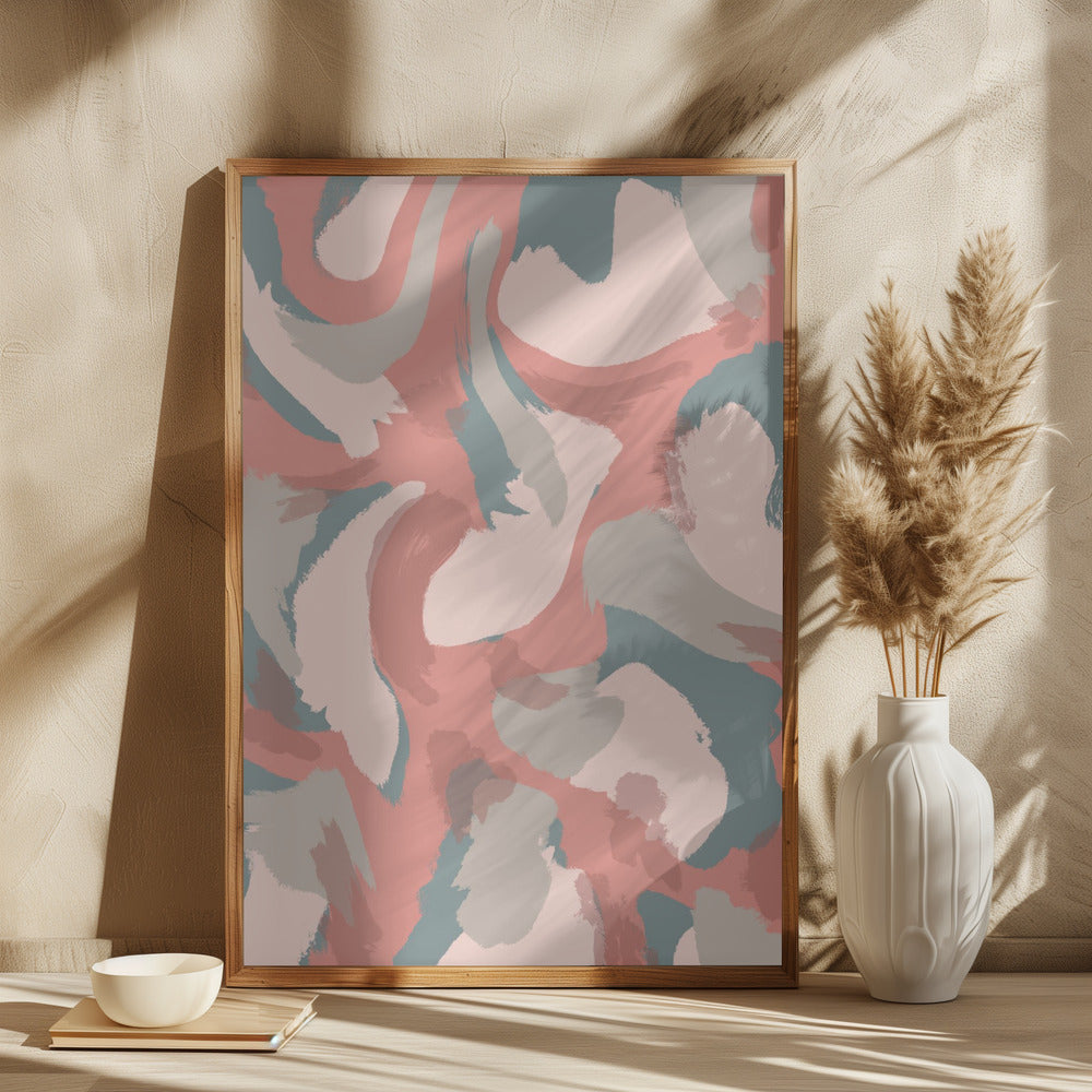 Pastel Strokes Pattern Poster och Canvastavla