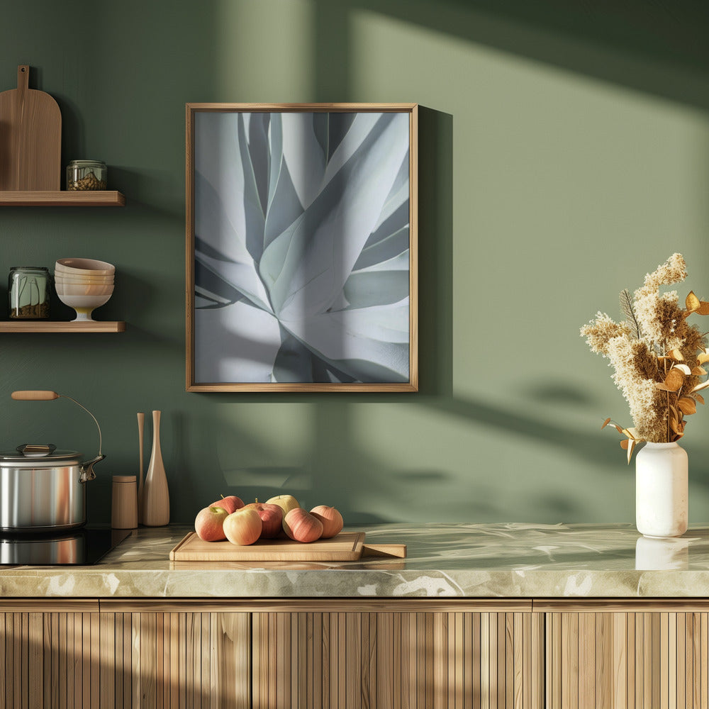 Aqua Cactus Poster och Canvastavla