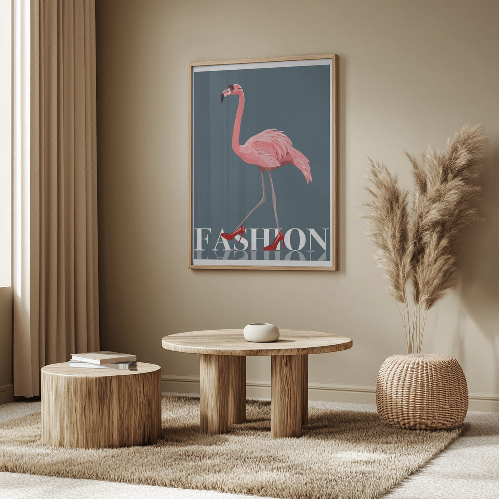 Fashion Flamingo Poster och Canvastavla