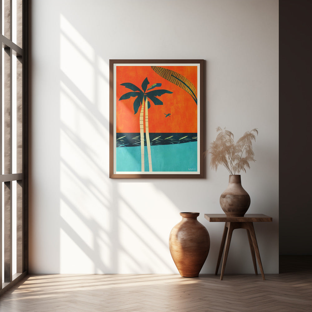 Barbados Sunset Poster och Canvastavla