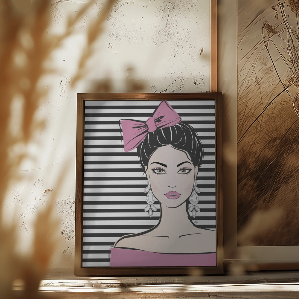 Bow Girl Poster och Canvastavla