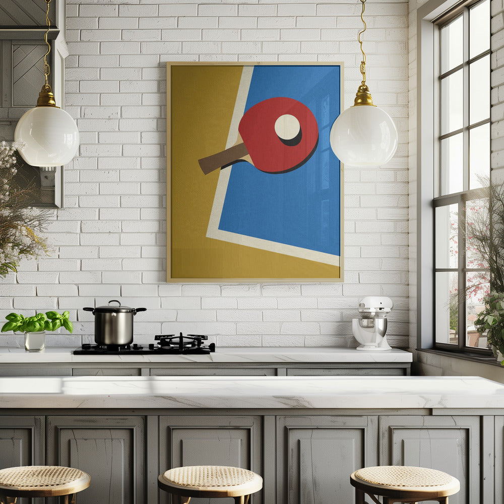 Table Tennis Team Red Poster och Canvastavla