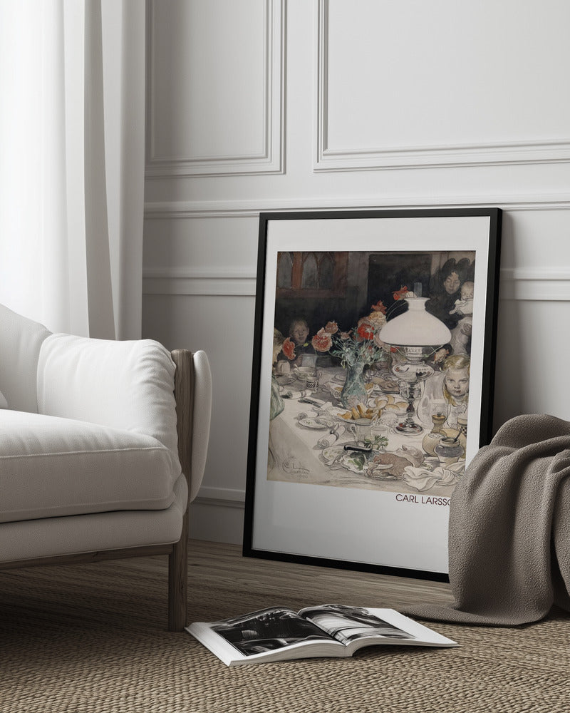 Around the Evening Lamp (1900) Poster och Canvastavla