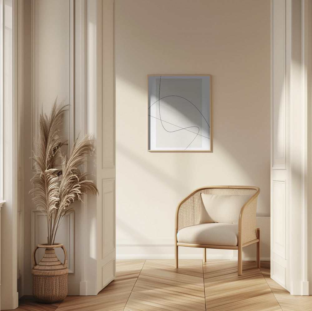 Beige Abstract Poster och Canvastavla