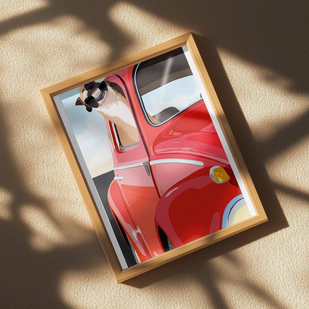 Zoom Dog Poster och Canvastavla