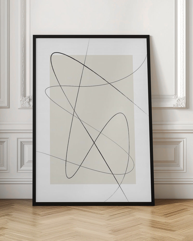 Beige Abstract Poster och Canvastavla
